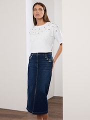 Star by Julien MacDonald White 100% Cotton Eyelet Top - Image 6 of 9