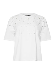 Star by Julien MacDonald White 100% Cotton Eyelet Top - Image 9 of 9