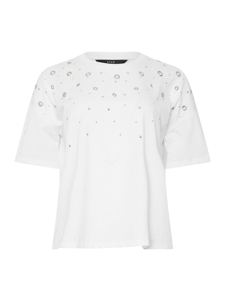 Star by Julien MacDonald White 100% Cotton Eyelet Top - Image 9 of 9