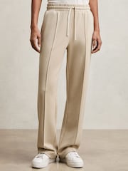 Reiss Sage Green Ronnie Interlock Pintuck Drawstring Joggers - Image 3 of 6