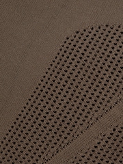 Reiss Mink Nala Perforated-Knit Cross-Strap Bodysuit - Image 5 of 5