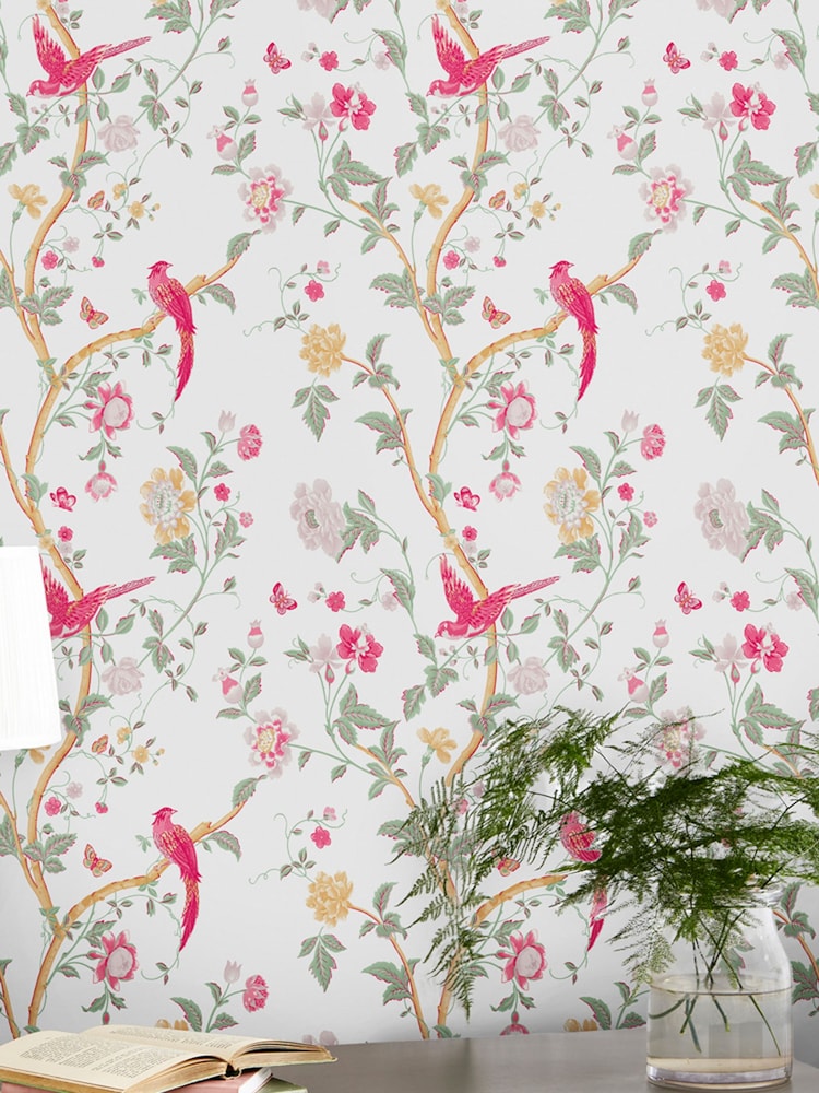 Laura Ashley Peony Summer Palace A4 Wallpaper Sample - Image 1 of 3