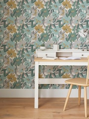 Sunshine Hot House Floral A4 Wallpaper Sample - Image 1 of 3