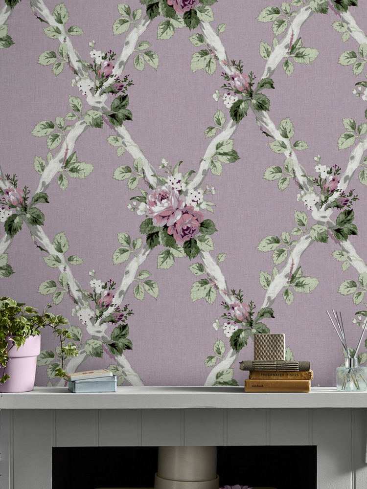 Laura Ashley Grape Elwyn A4 Wallpaper Sample - Image 1 of 3