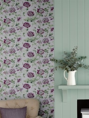 Laura Ashley Grape Hepworth Grape A4 Wallpaper Sample - Image 1 of 3