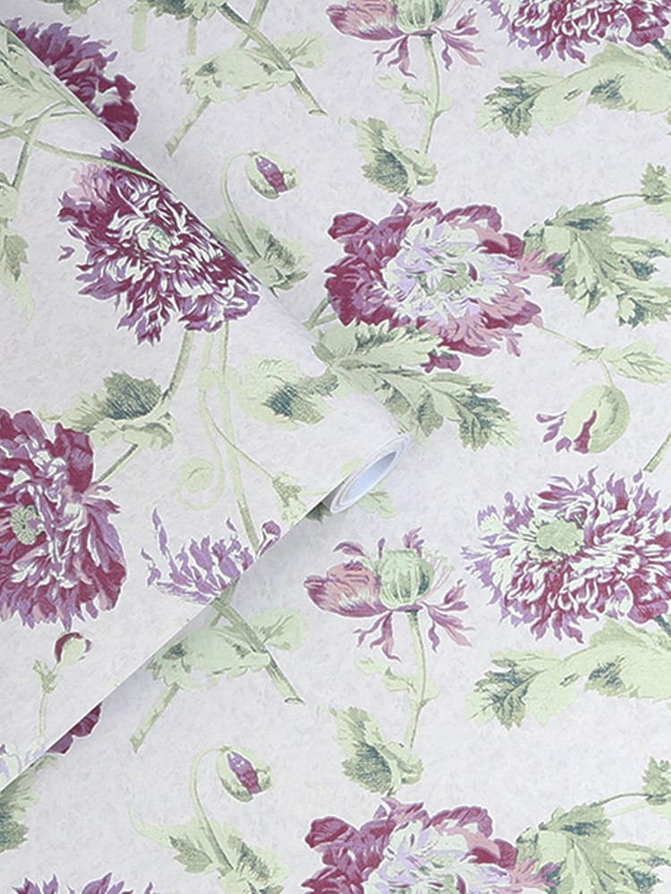 Laura Ashley Grape Hepworth Grape A4 Wallpaper Sample - Image 3 of 3