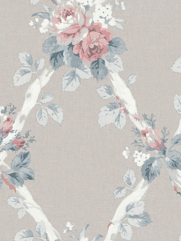 Laura Ashley Dove Grey Elwyn A4 Wallpaper Sample - Image 2 of 3