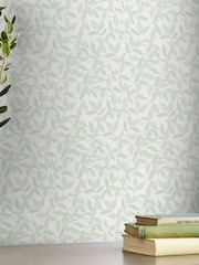 Laura Ashley Eau De Nil Erwood Pale A4 Wallpaper Sample - Image 1 of 3