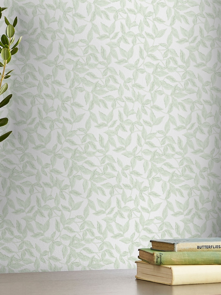 Laura Ashley Eau De Nil Erwood Pale A4 Wallpaper Sample - Image 1 of 3