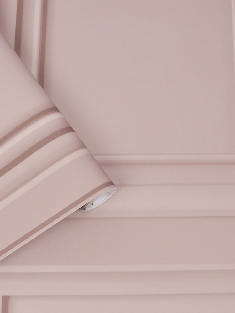 Laura Ashley Blush Redbrook Wood Panel Blush A4 Wallpaper Sample - Image 3 of 3