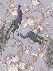 Laura Ashley Pale Iris Belvedere A4 Wallpaper Sample - Image 2 of 3