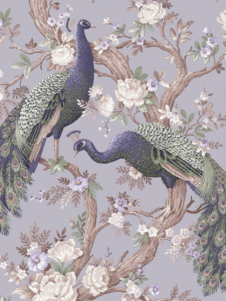 Laura Ashley Pale Iris Belvedere A4 Wallpaper Sample - Image 2 of 3