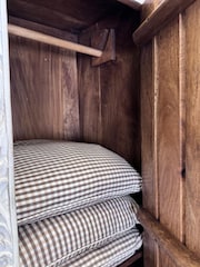 Kirei Home White Hand Carved Mango Wood Wardrobe - Image 4 of 6