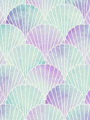 Mystic Purple Mermaid Seashell A4 Wallpaper Sample - Image 2 of 4