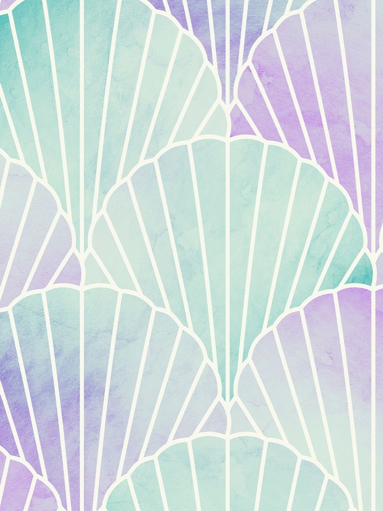 Mystic Purple Mermaid Seashell A4 Wallpaper Sample - Image 4 of 4