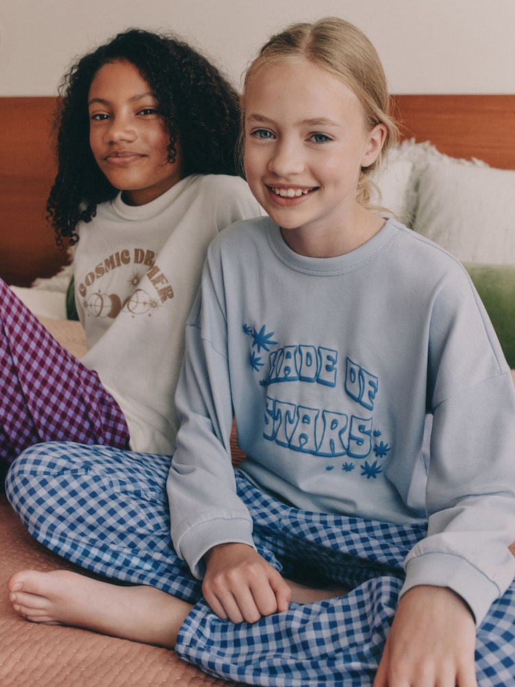 Blue/Ecru Cosmic - Pyjamas mit Jogginghosen 2er-Pack (3–16 J.) - Bild 2 von 10