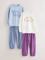 Blue/Ecru Cosmic - Pyjamas mit Jogginghosen 2er-Pack (3–16 J.) - Bild 5 von 10
