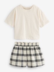 Black/White Woven Check Pyjamas 2 Pack (3-16yrs) - Image 6 of 9