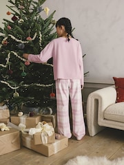Lilac Purple Polar Bear Woven Bottom Pyjamas 1 Pack (3-16yrs) - Image 2 of 8