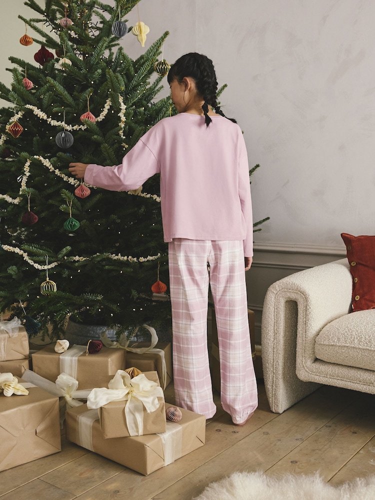 Lilac Purple Polar Bear Woven Bottom Pyjamas 1 Pack (3-16yrs) - Image 2 of 8