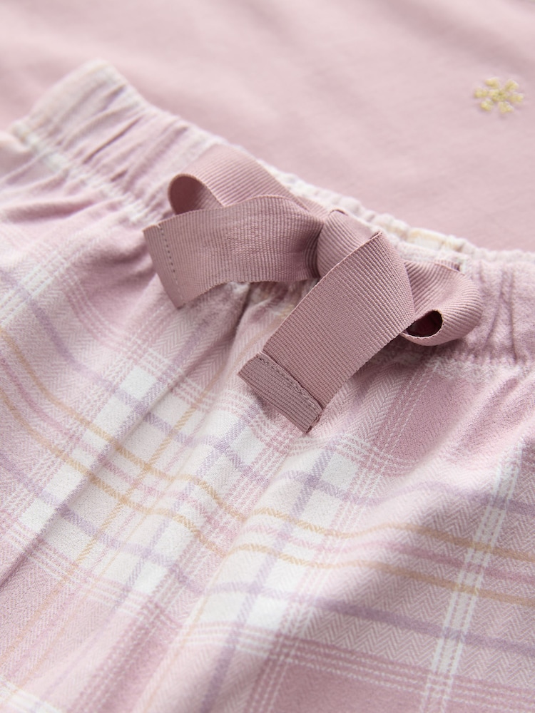 Lilac Purple Polar Bear Woven Bottom Pyjamas 1 Pack (3-16yrs) - Image 8 of 8