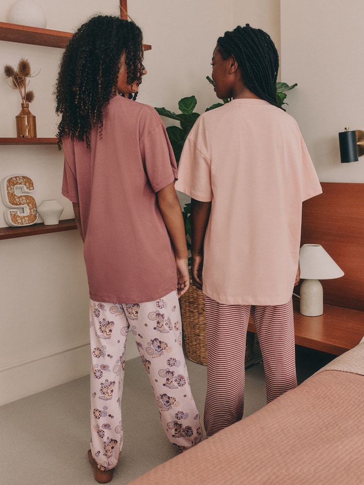 Pink Cowgirl Jogger Pyjamas 2 Pack - Image 2 of 3