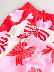 Red Bows/Hearts - Jogger-Schlafanzüge im 3er-Pack (3–16Jahre) - Bild 8 von 9