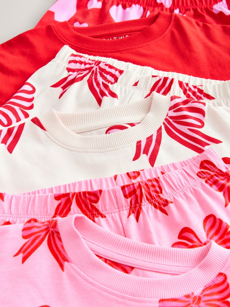 Red Bows/Hearts - Jogger-Schlafanzüge im 3er-Pack (3–16Jahre) - Bild 9 von 9
