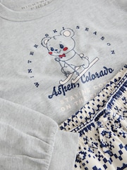 Blue/Grey Bear Print - Fairisle Pyjamas (3-16yrs) - Bild 4 von 4
