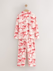 Red/White Bow Print Button Through Pyjamas (3-16yrs) - Image 6 of 9