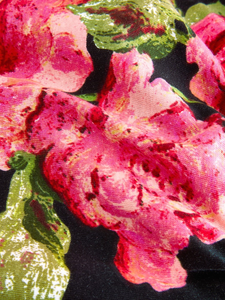 rožnata/črna - Komplet 3 cvetličnih pižam (3-16let) - Slika 11 iz 11