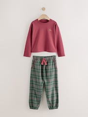 Red/Green Check Woven Bottom Pyjamas 2 Pack - Image 7 of 8