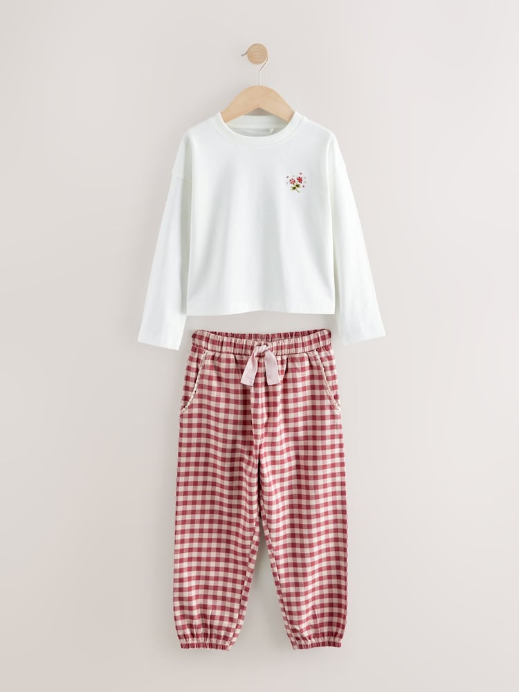 Red/Green Check Woven Bottom Pyjamas 2 Pack - Image 8 of 8