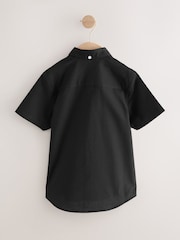 Black Logo Short Sleeve Cotton Rich Oxford Shirt (3-16yrs) - Image 2 of 4