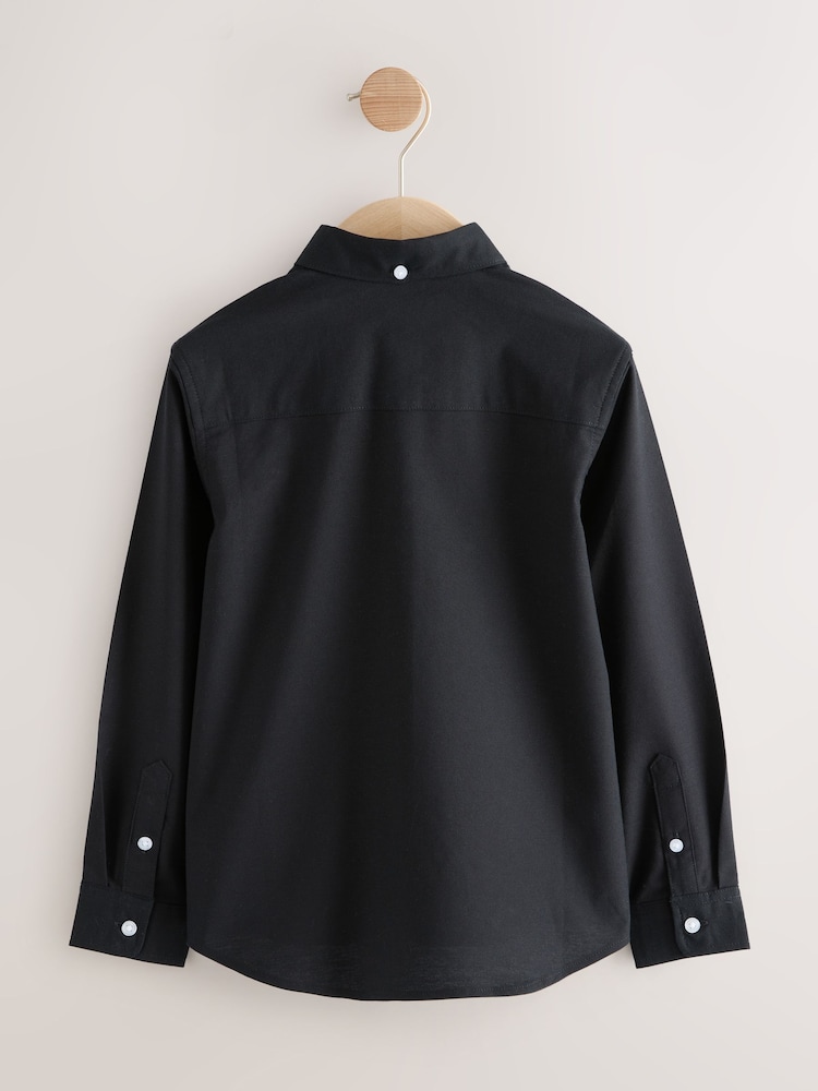 Preto - Camisa Oxford (3-16anos) - Imagem 2 de 4