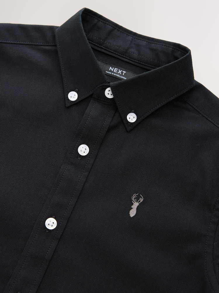 Black Single Oxford Shirt (3-16yrs) - Image 3 of 4
