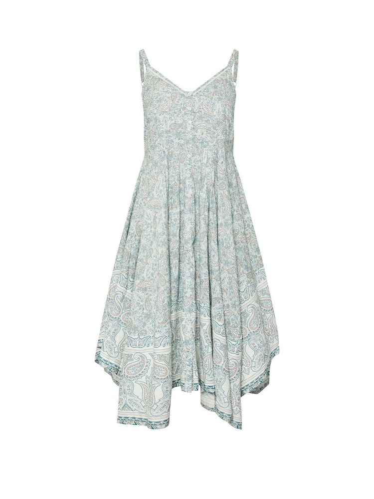 Yours Curve Green Hankyhem Border Dress - Image 5 of 5