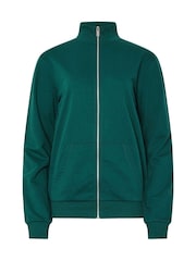 Long Tall Sally Green Zip Through Sweat 100% Cotton Top - Image 5 of 5