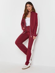 Long Tall Sally Red Side Panel Zip Up  100% Cotton Sweatshirt - Image 2 of 4