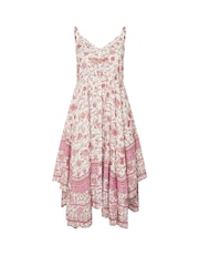 Yours Curve Pink Hankyhem Border Dress - Image 6 of 6