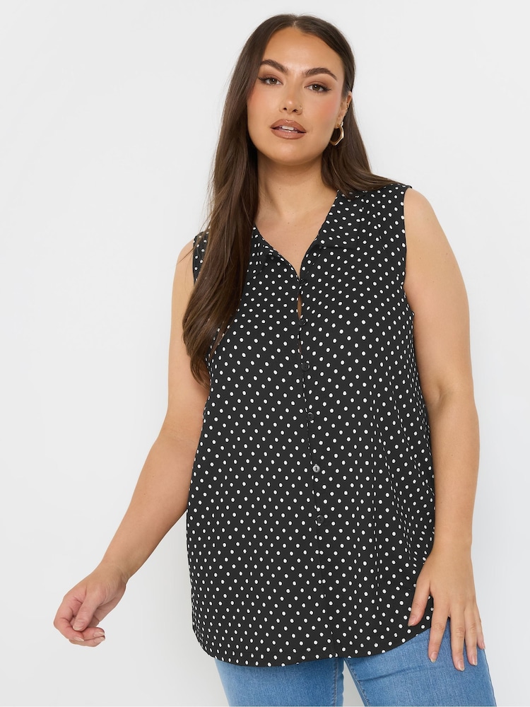 Yours Curve Jersey Button Shirt - Bild 1 von 5