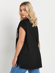 Schwarz - Yours Curve Stud Pocket 100% Cotton T-Shirt - Bild 3 von 5