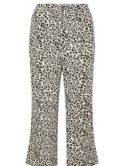 Yours Curve Black Skinny Waistband Linen Trousers - Image 5 of 5