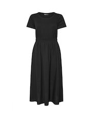 Yours Curve Black Midaxi 100% Cotton Dress - Image 5 of 7