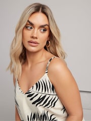 Yours Curve Natural Printed Palm Camisole - Image 4 of 9