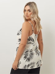 Yours Curve Natural Printed Palm Camisole - Image 7 of 9