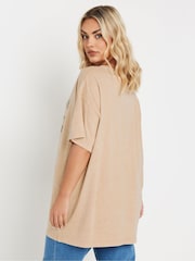 Yours Curve Natural Placement Relaxed 100% Cotton T-Shirt - Image 3 of 5