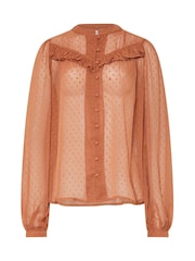 Long Tall Sally Pink Dobby Frill Blouse - Image 5 of 5