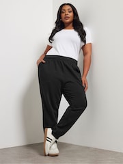 Yours Curve Black Carrot Leg Joggers - Image 2 of 6