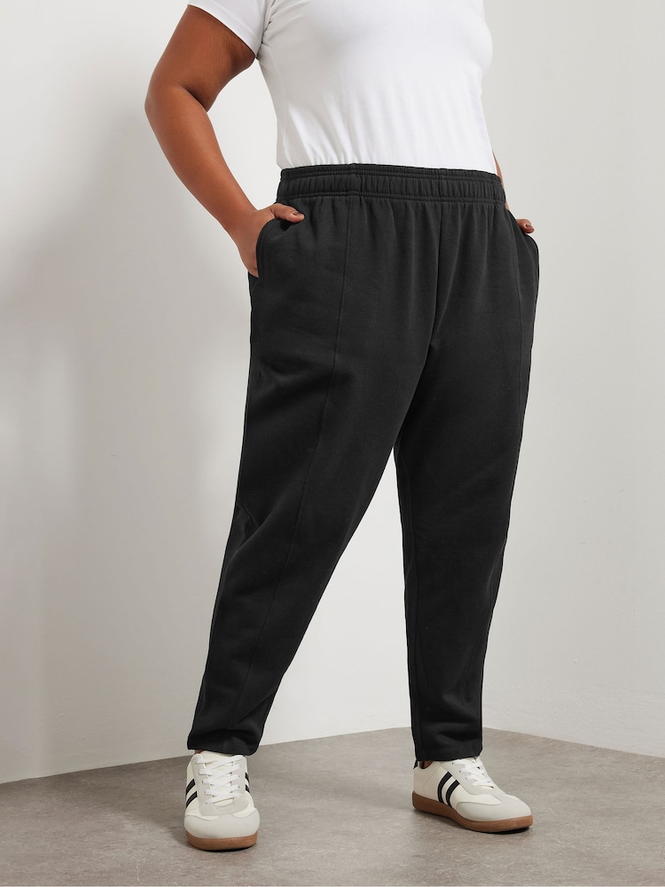Yours Curve Black Carrot Leg Joggers - Image 6 of 6